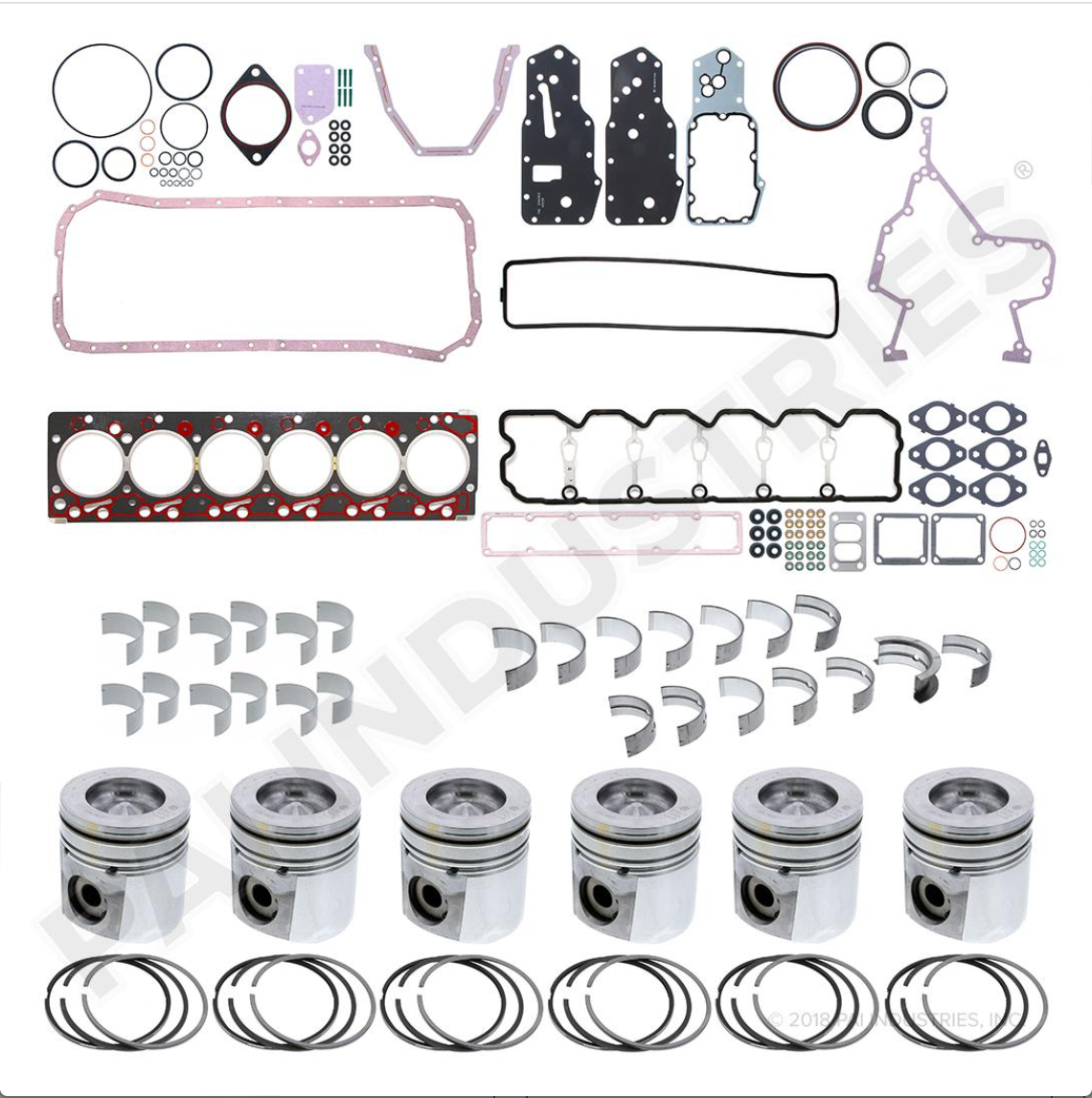PAI overhaul kit for 1998–2002 24-valve Cummins: gaskets, pistons, rings and bearings