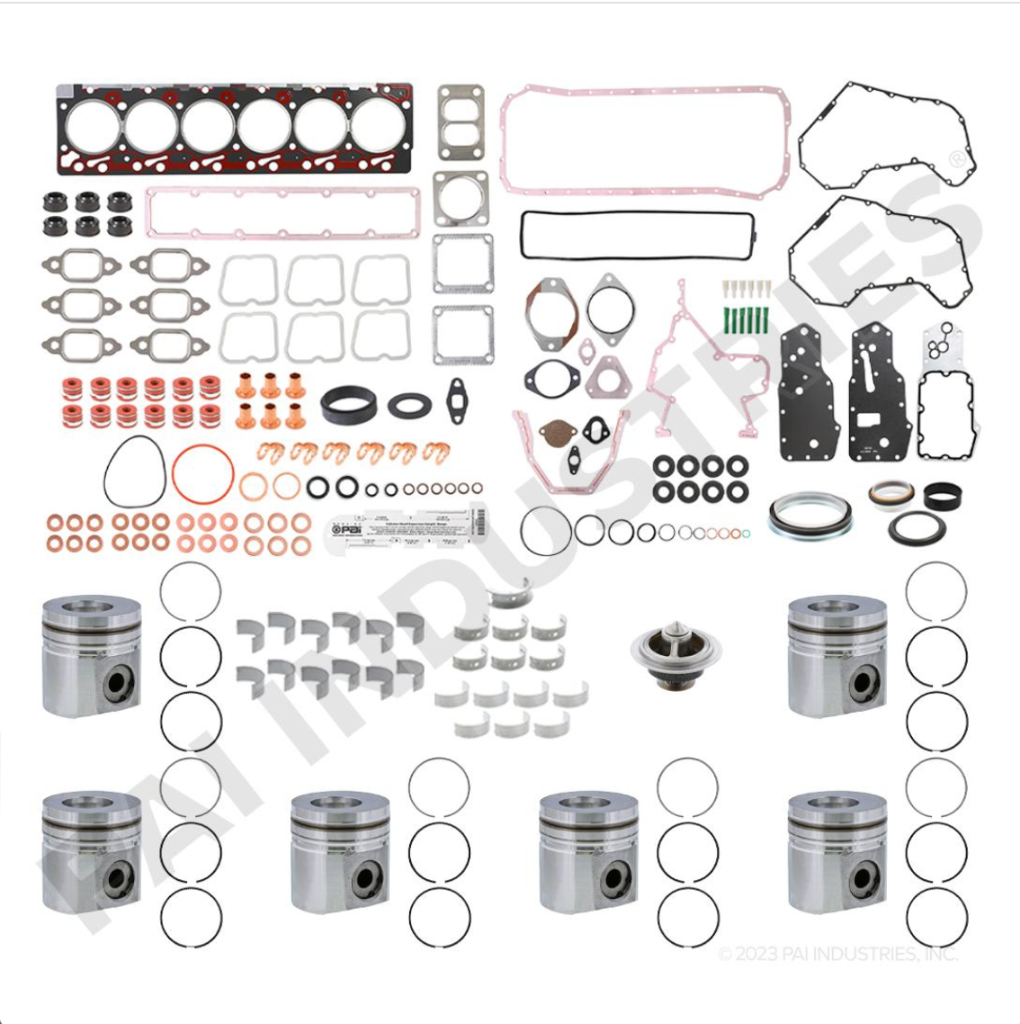 PAI overhaul kit for 1994–1997 12-valve Cummins: gaskets, pistons, rings and bearings