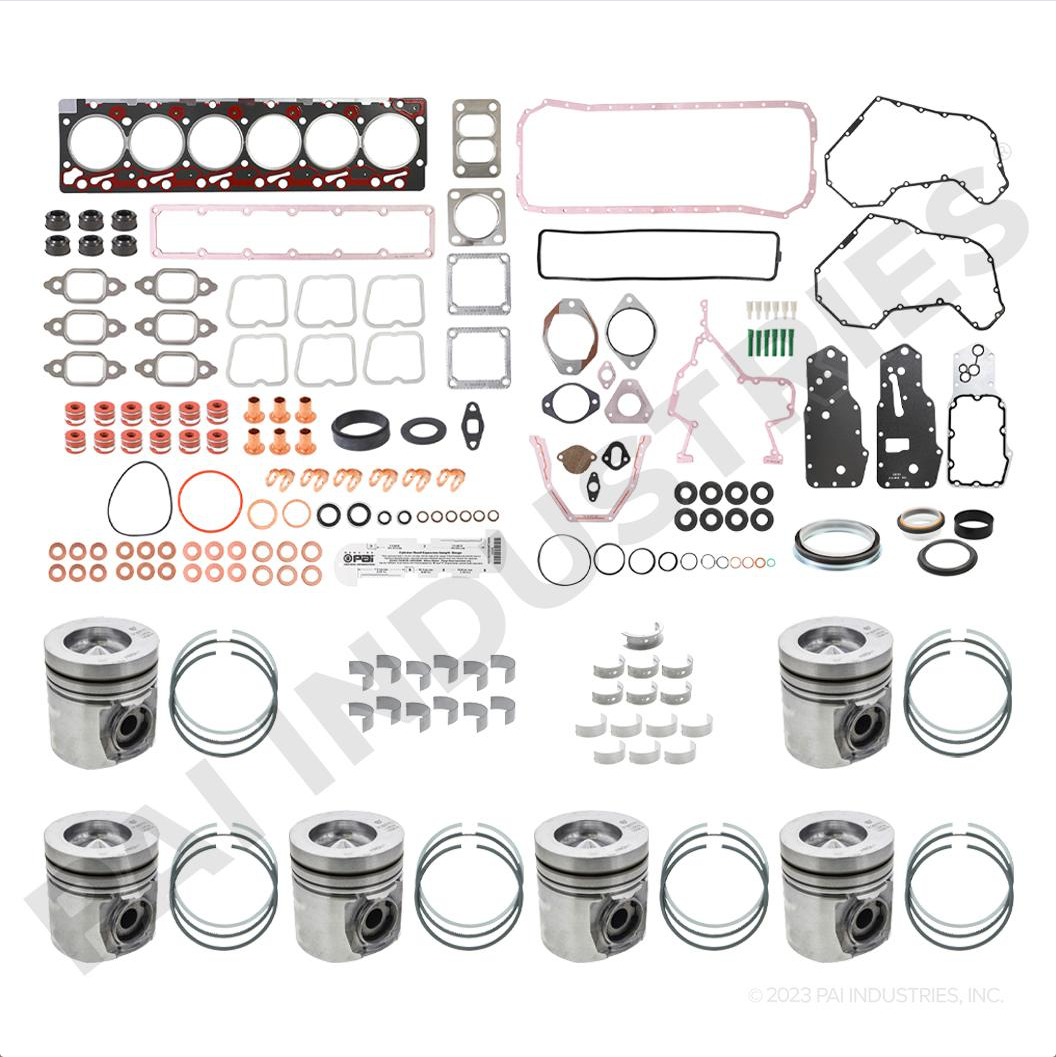 PAI overhaul kit for first-gen 12-valve Cummins: gaskets, pistons, rings and bearings
