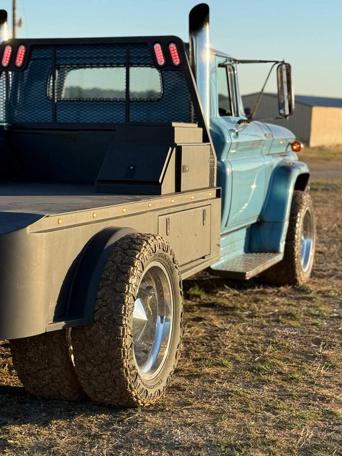 Eeyore's flatbed, rear wheel and stacks