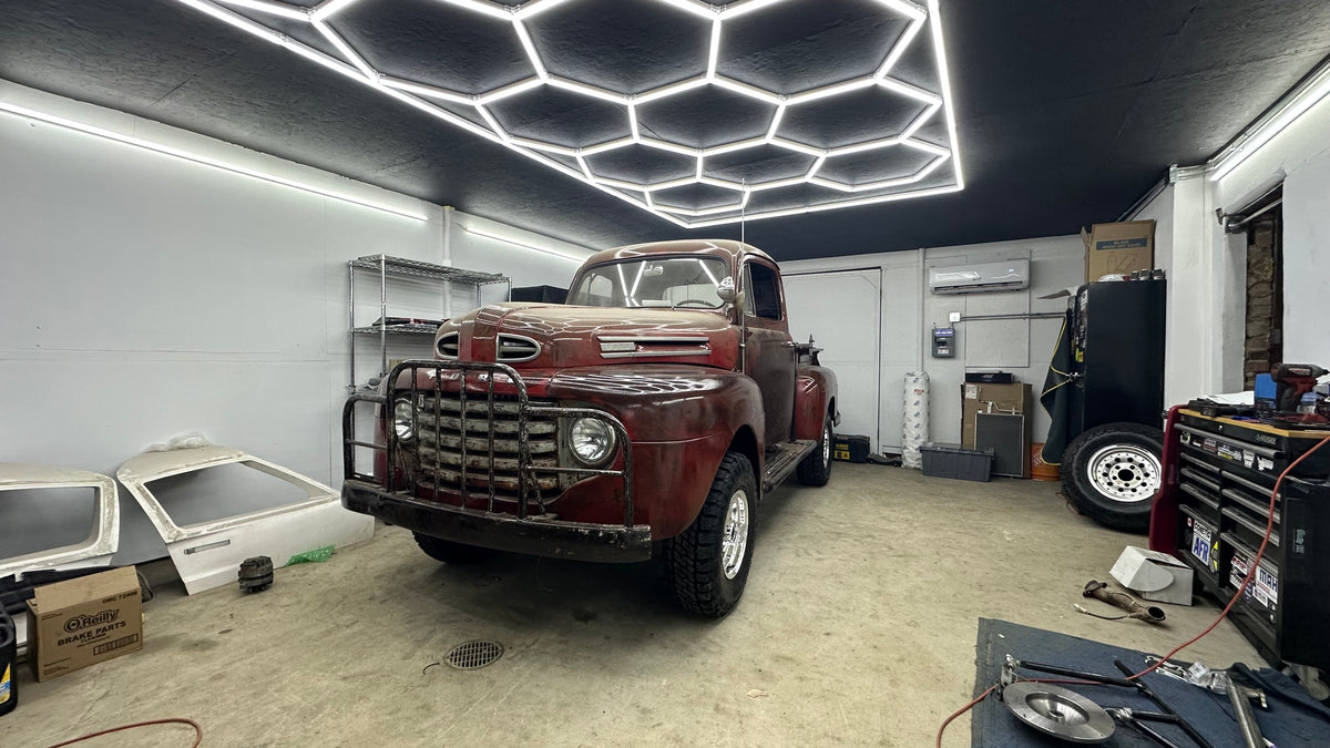 1949 Ford F1 in the Brown Bros. shop