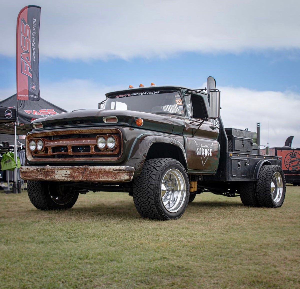 General Lee, the 1960 Chevy C60 Viking, at a show